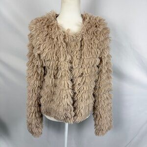 Fantastic Fawn Shaggy Faux Fur Fringe Jacket - Boho Shag Coat